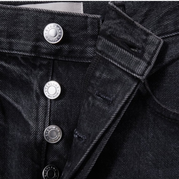 NWT EVERLANE Way High Denim Jeans in worn in black size 27 regular - Picture 5 of 11